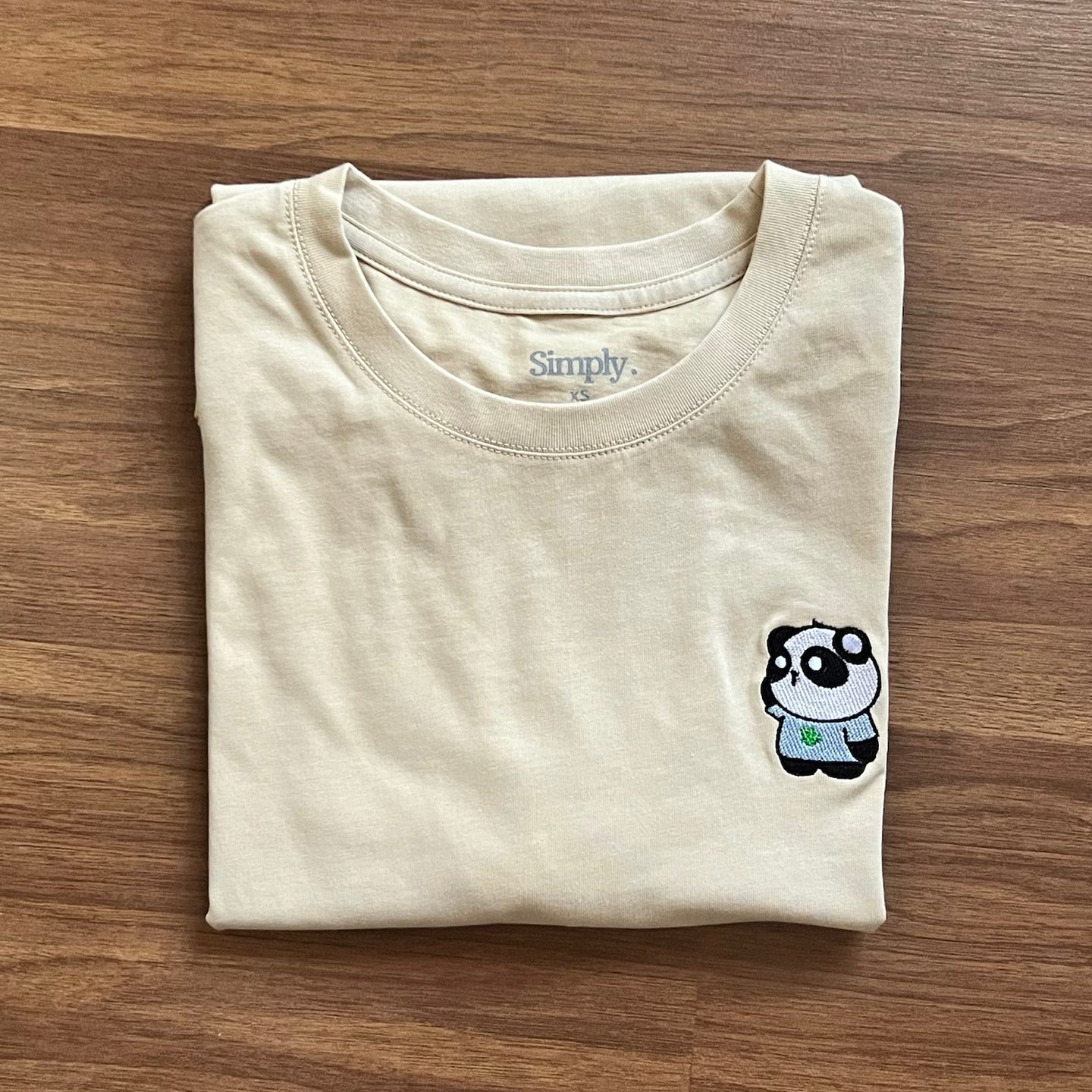Simply Unisex Embroidered Bao Bao Thinking Tee - Simply